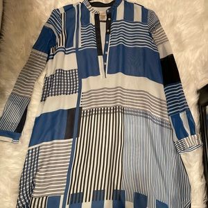 The Loft, Blue and Black Work Dress, Size Small